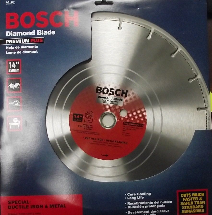 Bosch DB1467 Premium Plus 14" Wet Cutting Segmented Diamond Saw Blade