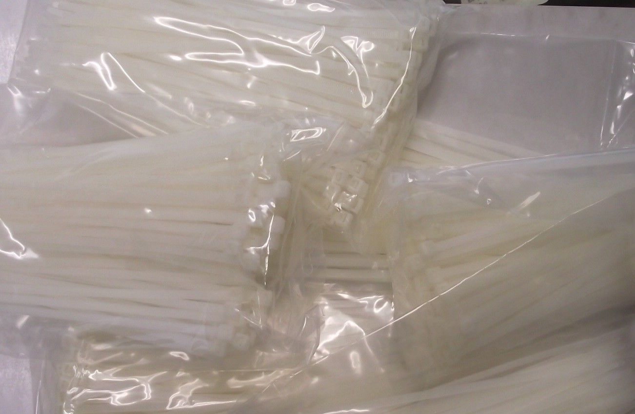 3M 792 Natural Cable Ties 7 1/2" 7 Bags of 100pcs. 700pcs. Total Made in the USA