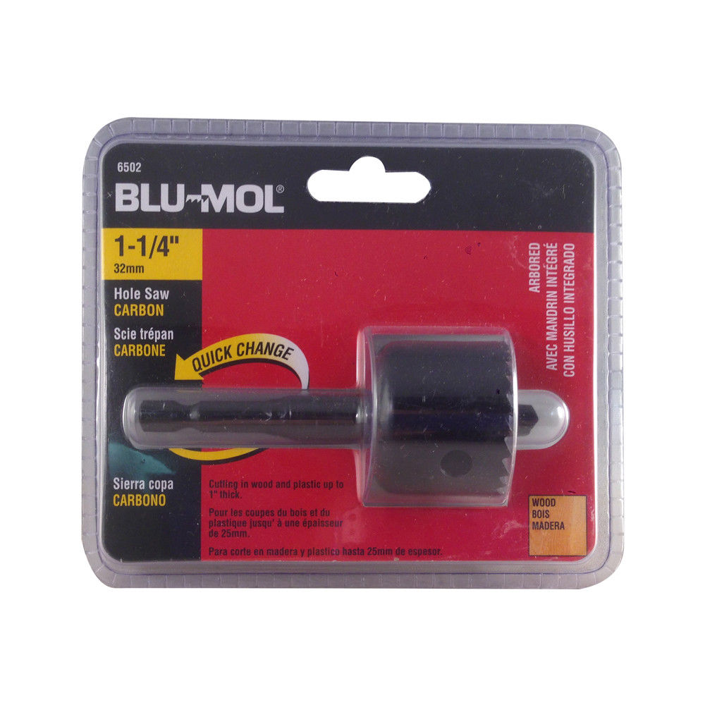 Blu-Mol 6502 1-1/4" Carbon Steel Arbored Hole Saw