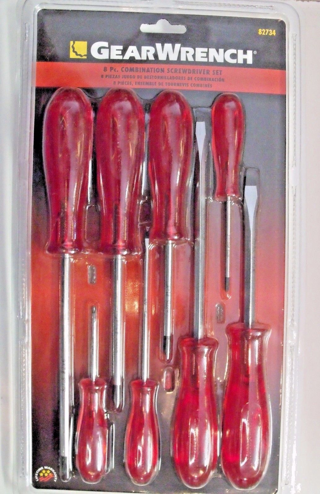 Gearwrench 82734 8 Piece Slotted / Phillips Screwdriver Set