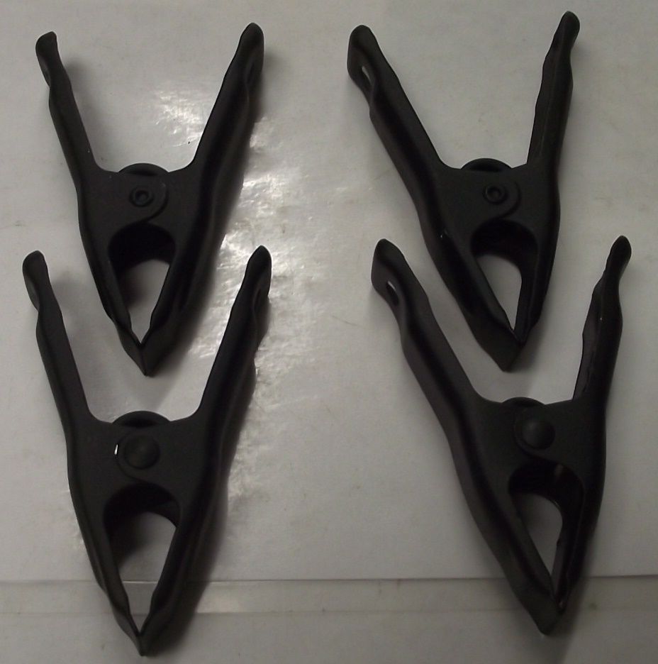 Pony 3201 Special 1" Black Oxide Coated 1/2 Tension Spring Clamps 4pcs. USA