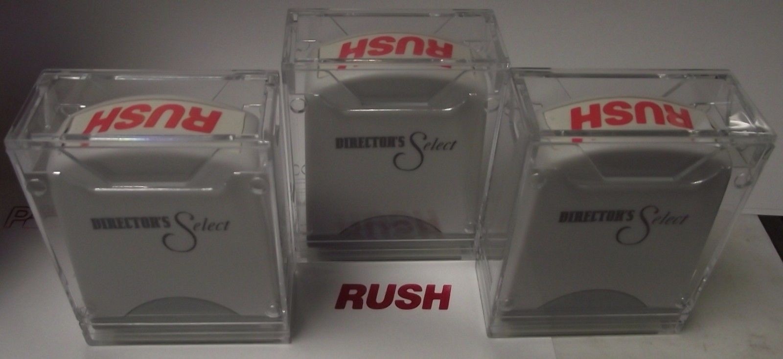 Global AGI-SS02005 Rectangle Stock Pre-Inked Rubber Stamp With "Rush" 3pcs.