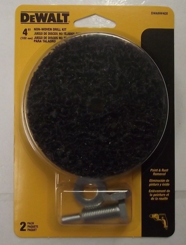 Dewalt DWANW40X 4" Non-Woven Drill Kit For Paint & Rust Removal