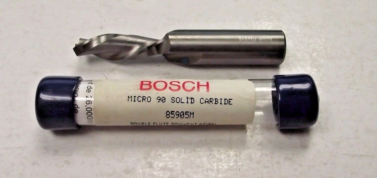 Bosch 85905M 3/8" x 1-1/4" Solid Carbide D Flute Down Spiral Router Bit USA