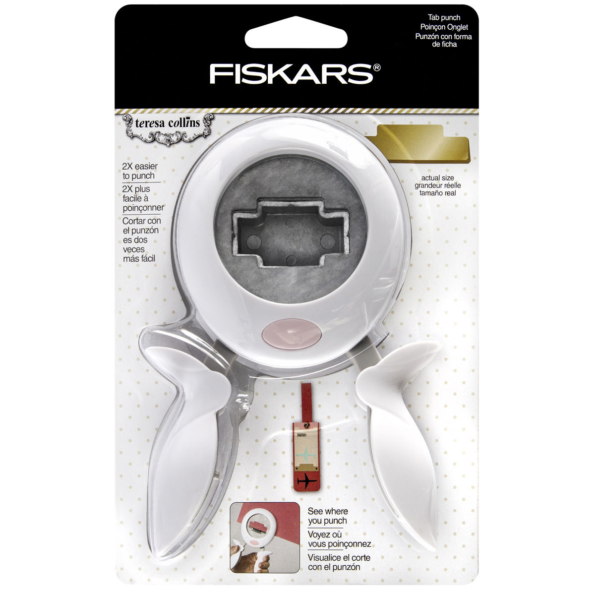 Fiskars 174580 Teresa Collins X-Large Squeeze Tab Punch