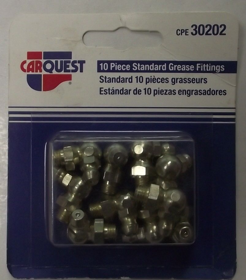Carquest 30202 10 Piece 90 Degree Standard Grease Fittings 1/4" x 28