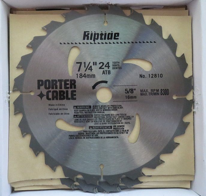 Porter Cable 12810-10 7-1/4" X 24T Riptide Saw Blade 10 Pack