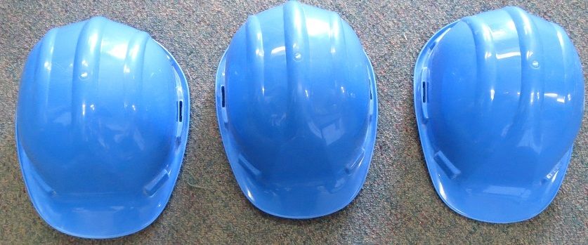 Safety Helmet 53872A Blue W/ Adjustable Headband 3 Packs