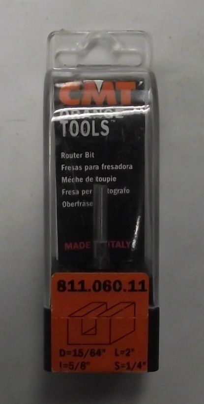 CMT Straight Router Bit 811.060.11 15/64" Diameter 1/4" Shank Italy