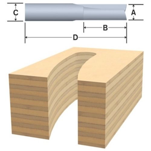 BOSCH 85992M Carbide 3/8" x 1-1/4" Straight Router Bit USA