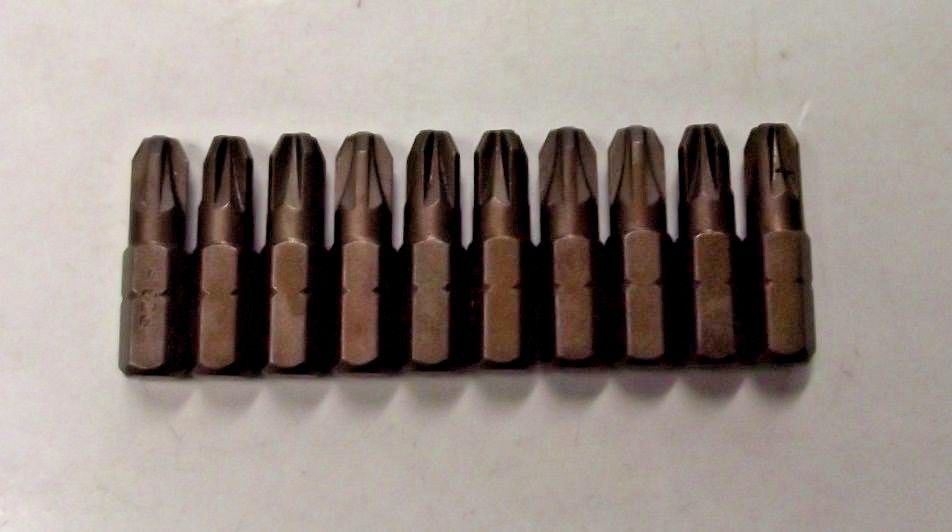 Bosch 2610000856 #3 Phillips Pozi Drive x 1" Screw Bit Tips 10pcs