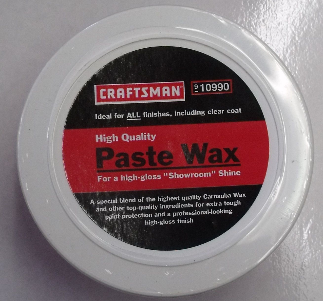 Craftsman High Quality Carnauba Paste Wax 10990 Made in the USA 10oz.