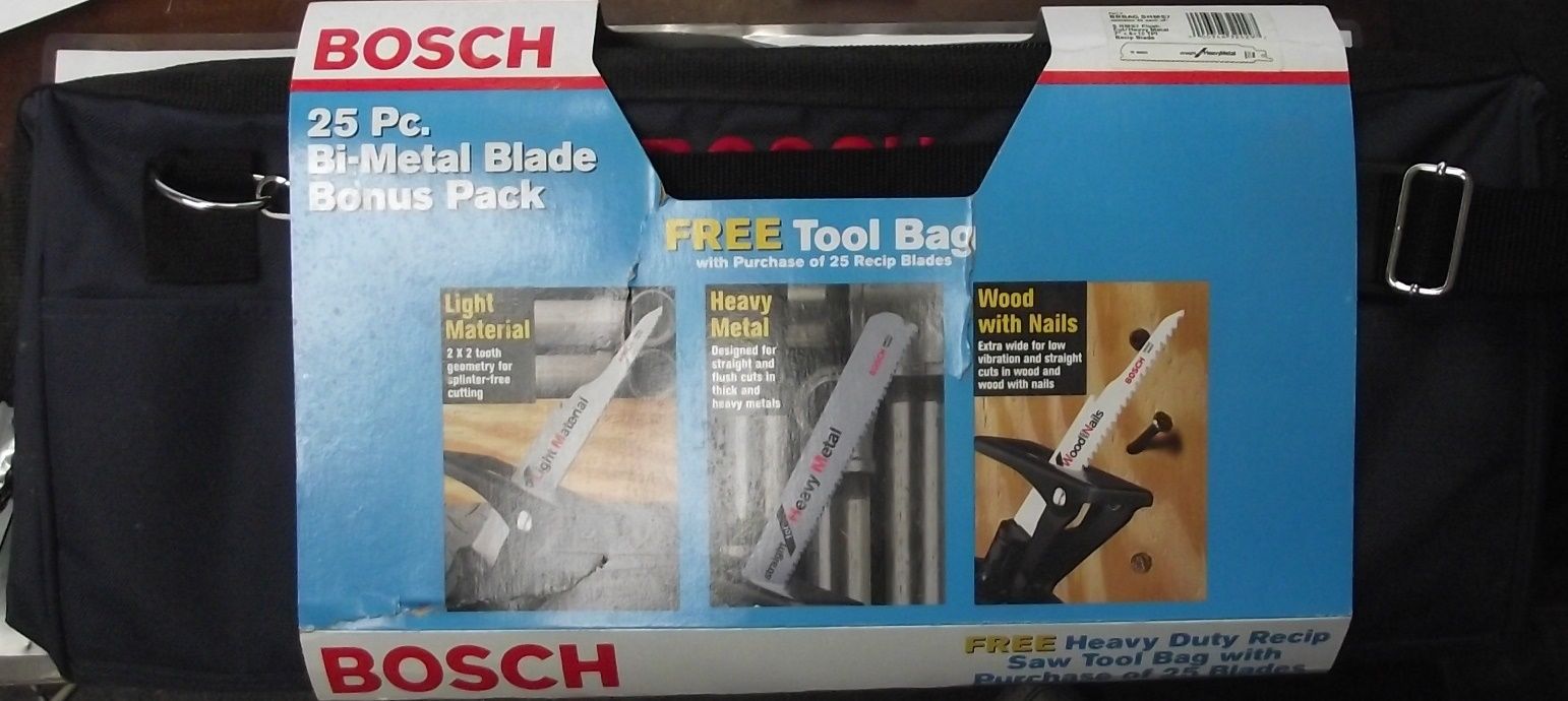 Bosch BRBAGSHMS7 7" 8/10 TPI Flush Cut Heavy Metal Recip Blades 25pcs With Bag