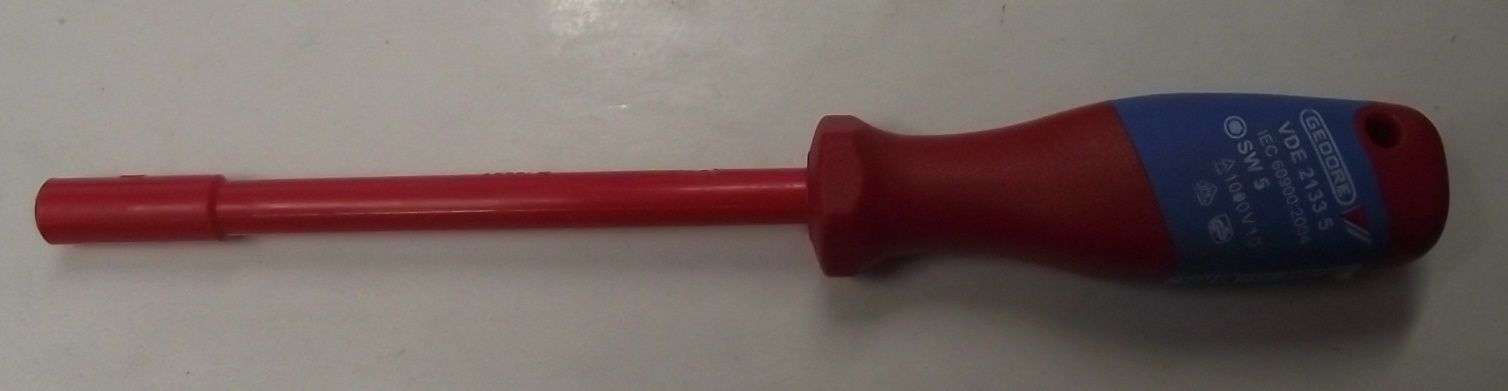 Gedore VDE 2133 5 Vde Insulated Socket Wrench With Handle 5 mm
