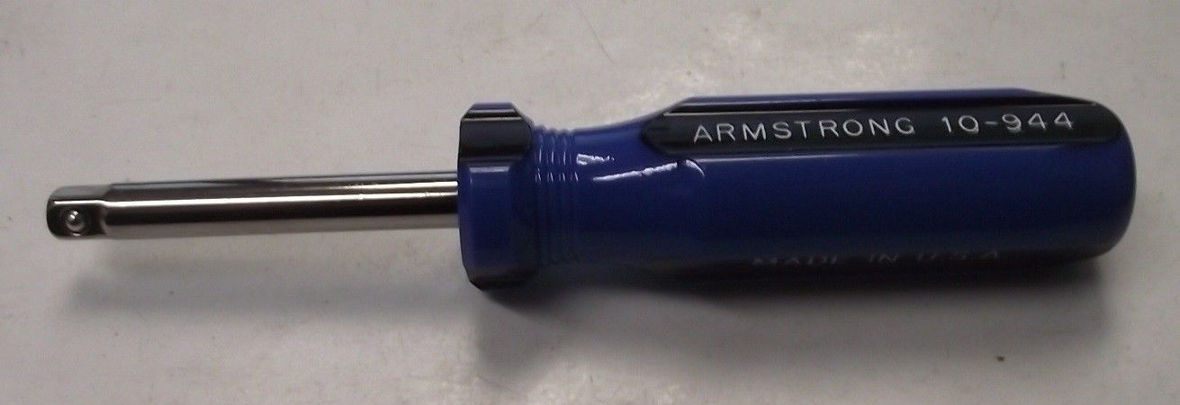 Armstrong 10-944 1/4" Drive Plastic Handle Driver 6" No Female Drive End USA