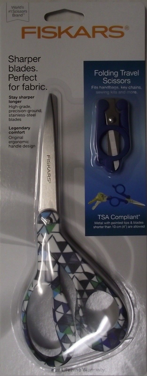 Fiskars 175842 Scissors Set of - 8" + Folding TSA Travel Scissors