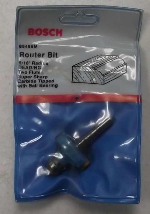 Bosch 85495M Beading Bit 5/16" Radius 2 Flute 1/4" Shank USA
