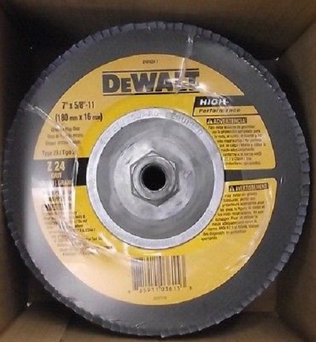 DeWalt DW8341 7" x 5/8" -11 Zirc Z24 Grit Flap Disc 5pcs