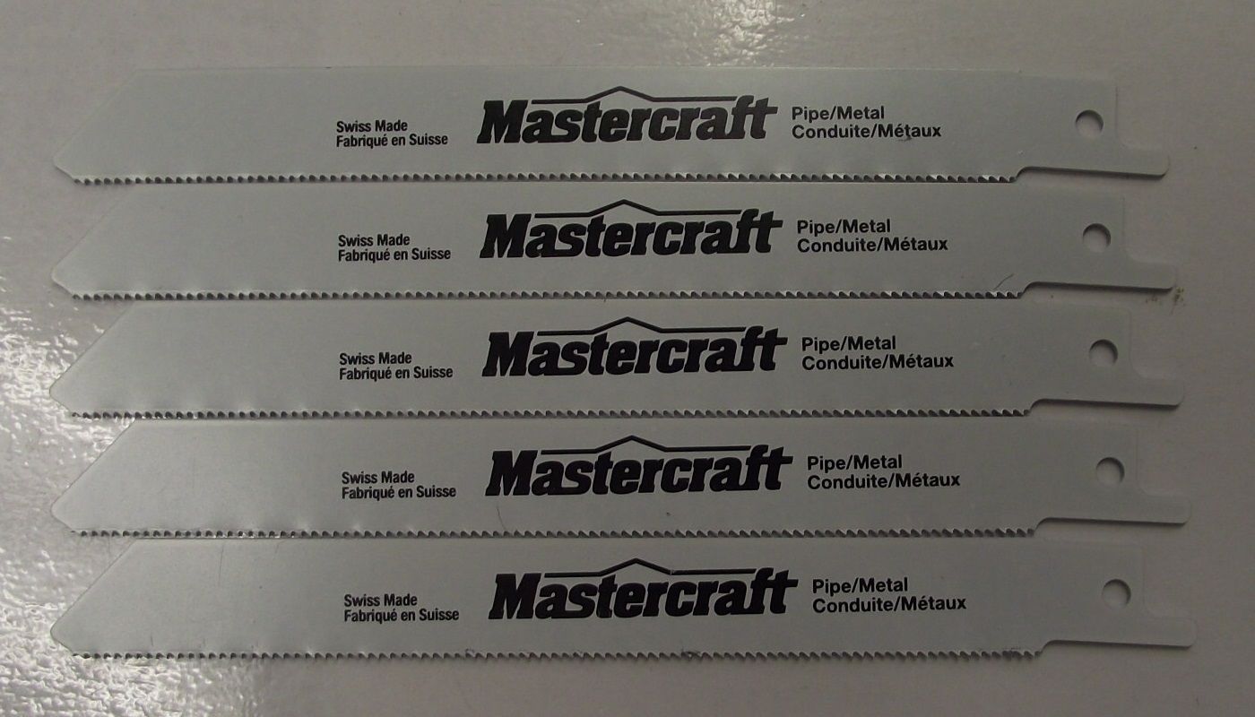 Mastercraft by Bosch 6" x 18tpi Bi-metal Recip Saw Blades Swiss 16-30210 5pcs.