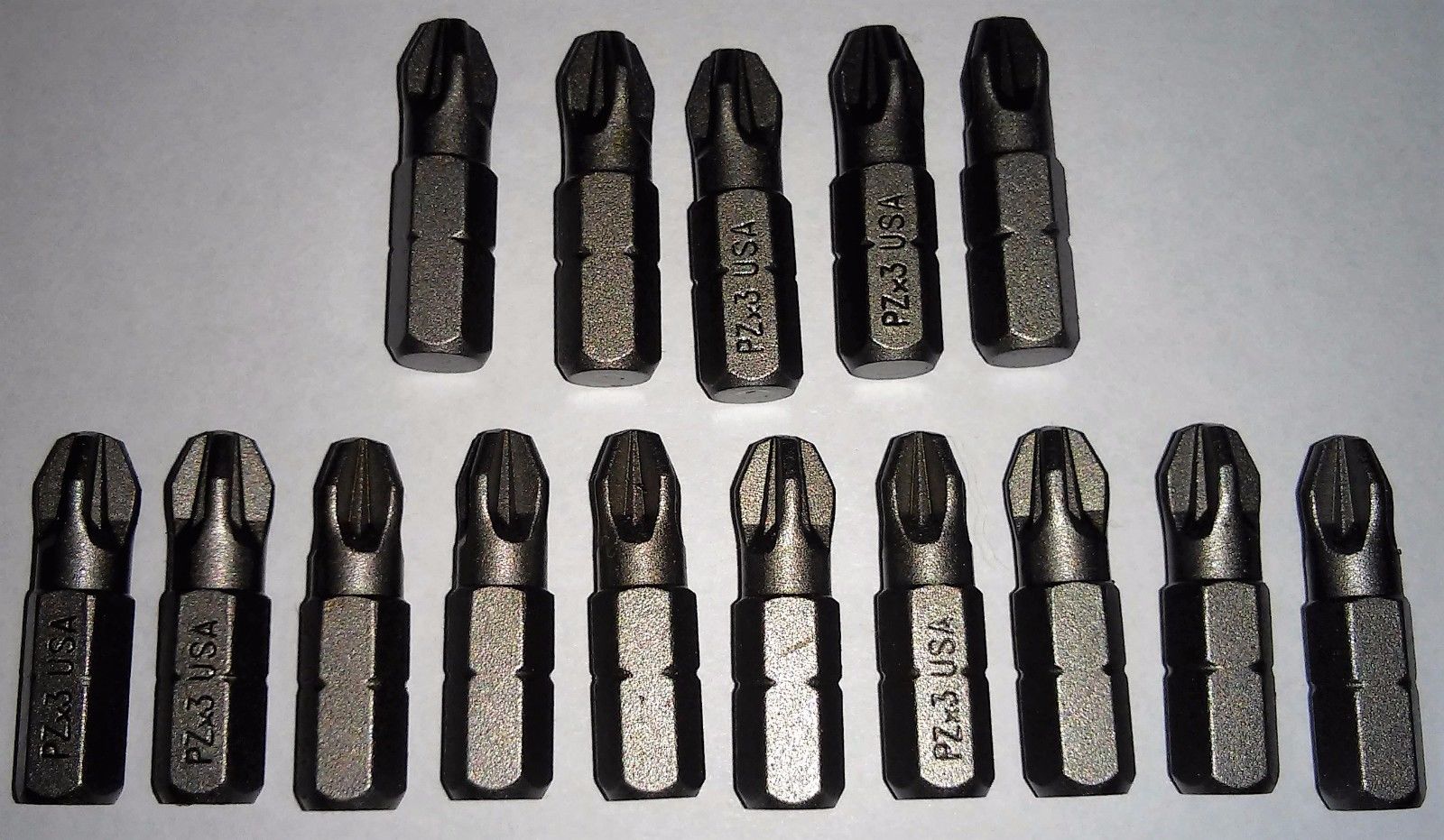 Bosch #3 Phillips x 1" Pozi Drive Insert Bit 15 pcs 1609433339 USA Extra Hard