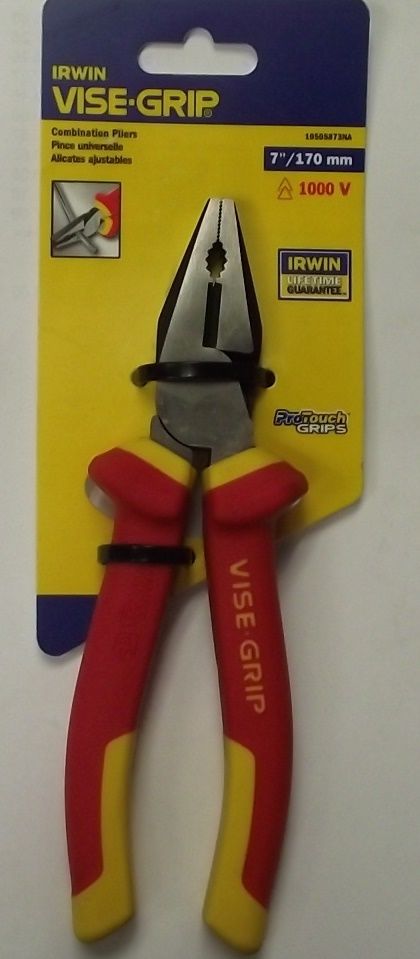 Irwin Vise Grip 10505873NA 7" Insulated Combiantion Plier With Wire Cutter