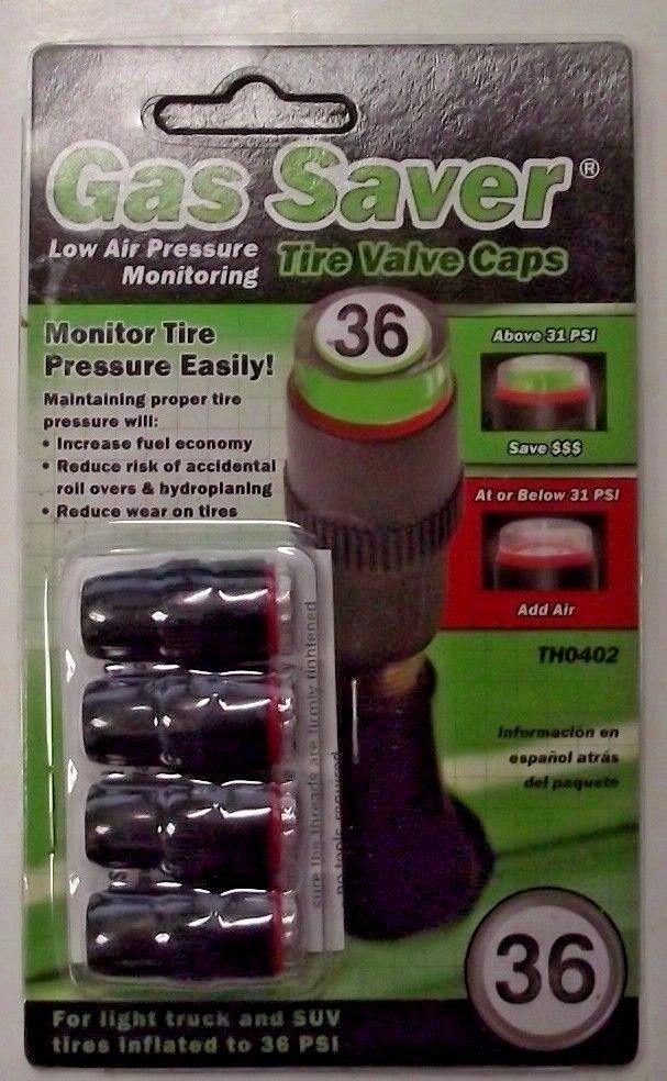 Legacy TH0402 36 psi Gas Saver Low Air Pressure Indicating Tire Valve Cap