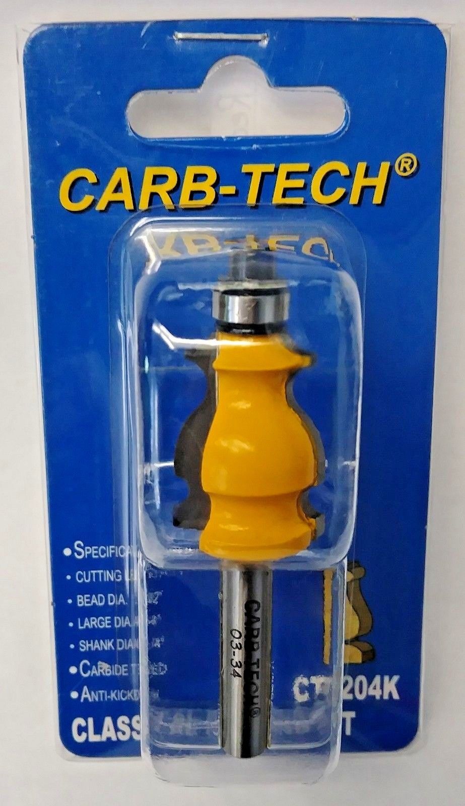 Carb Tech CT1204K Classical Molding Router Bit Carbide Tipped