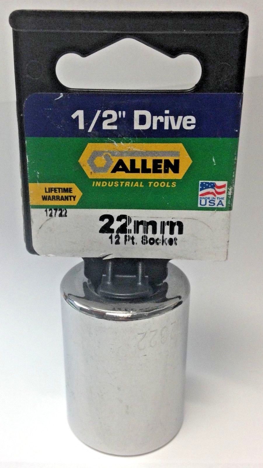 Allen 12322 12722 1/2" Drive 22mm 12 Point Socket USA