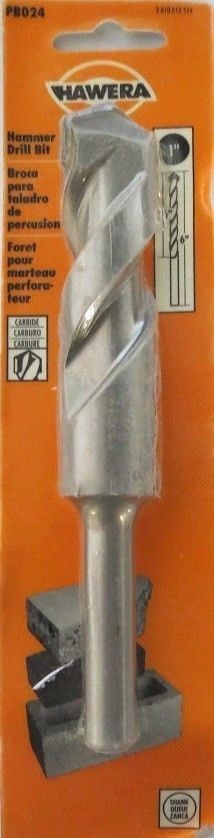 Hawera PB024 1" X 4-1/2" X 6" Carbide Tip Hammer Drill Bit