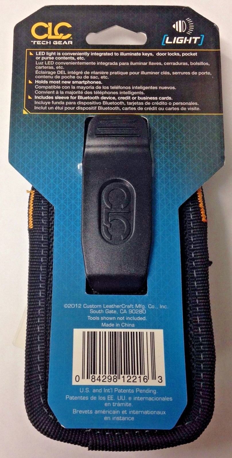 CLC L216 Tech Gear Smartphone Holder with LED Light & Swivel Belt Clip