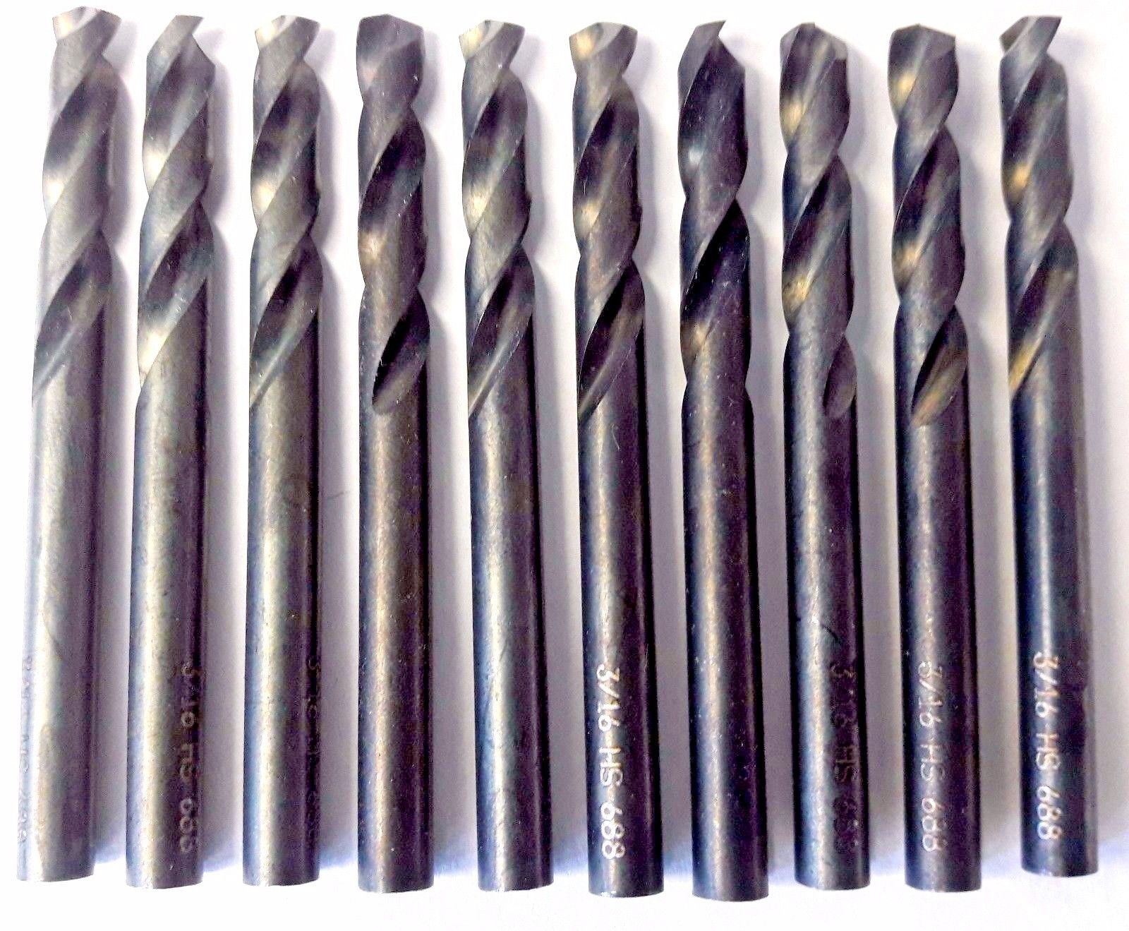 Bosch 2610951422 Fractional Stubby 3/16" Black Oxide Drill Bits 10pcs.