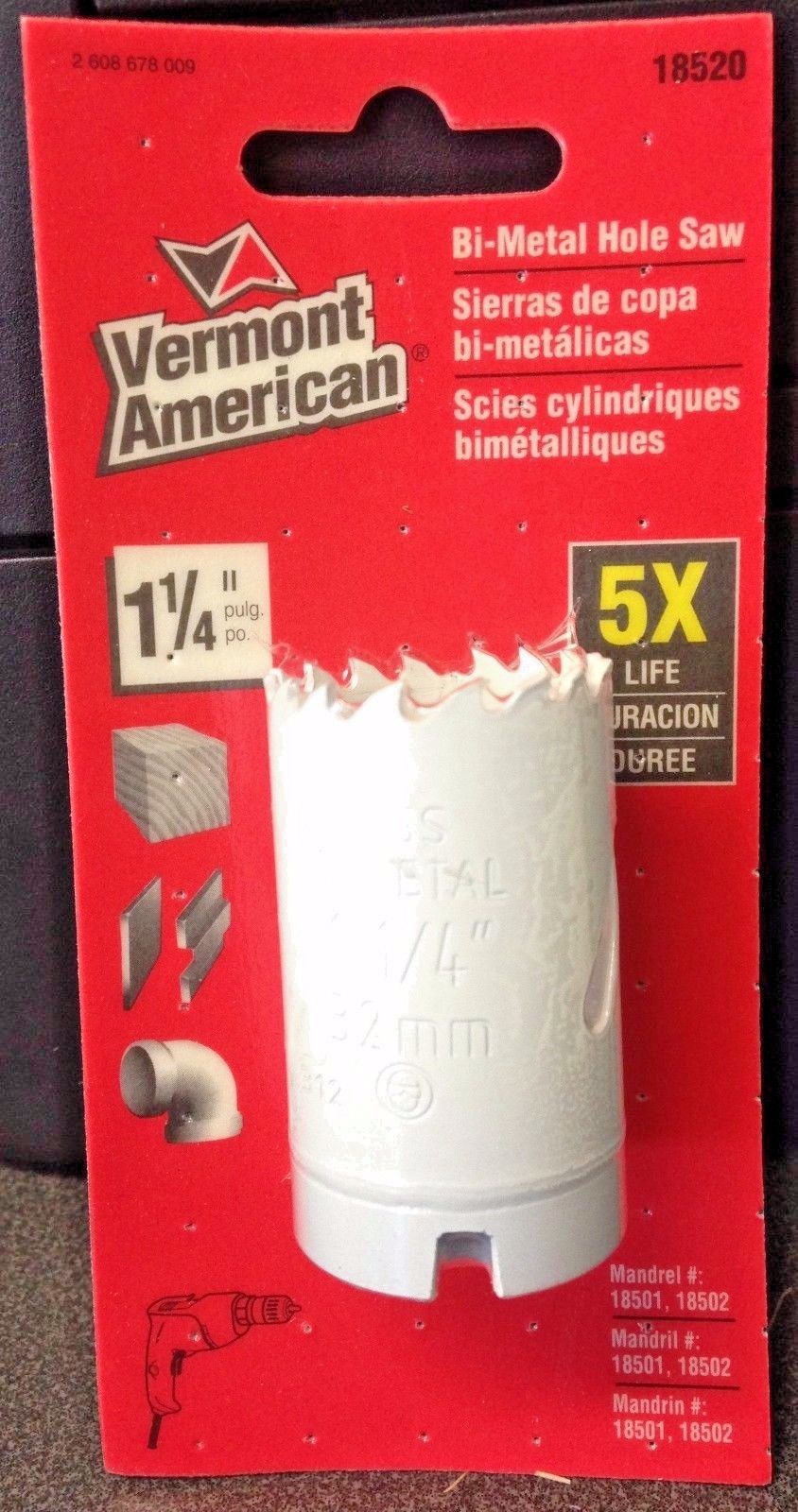 Vermont American 18520 1-1/4" HSS Bi-Metal Hole Saw