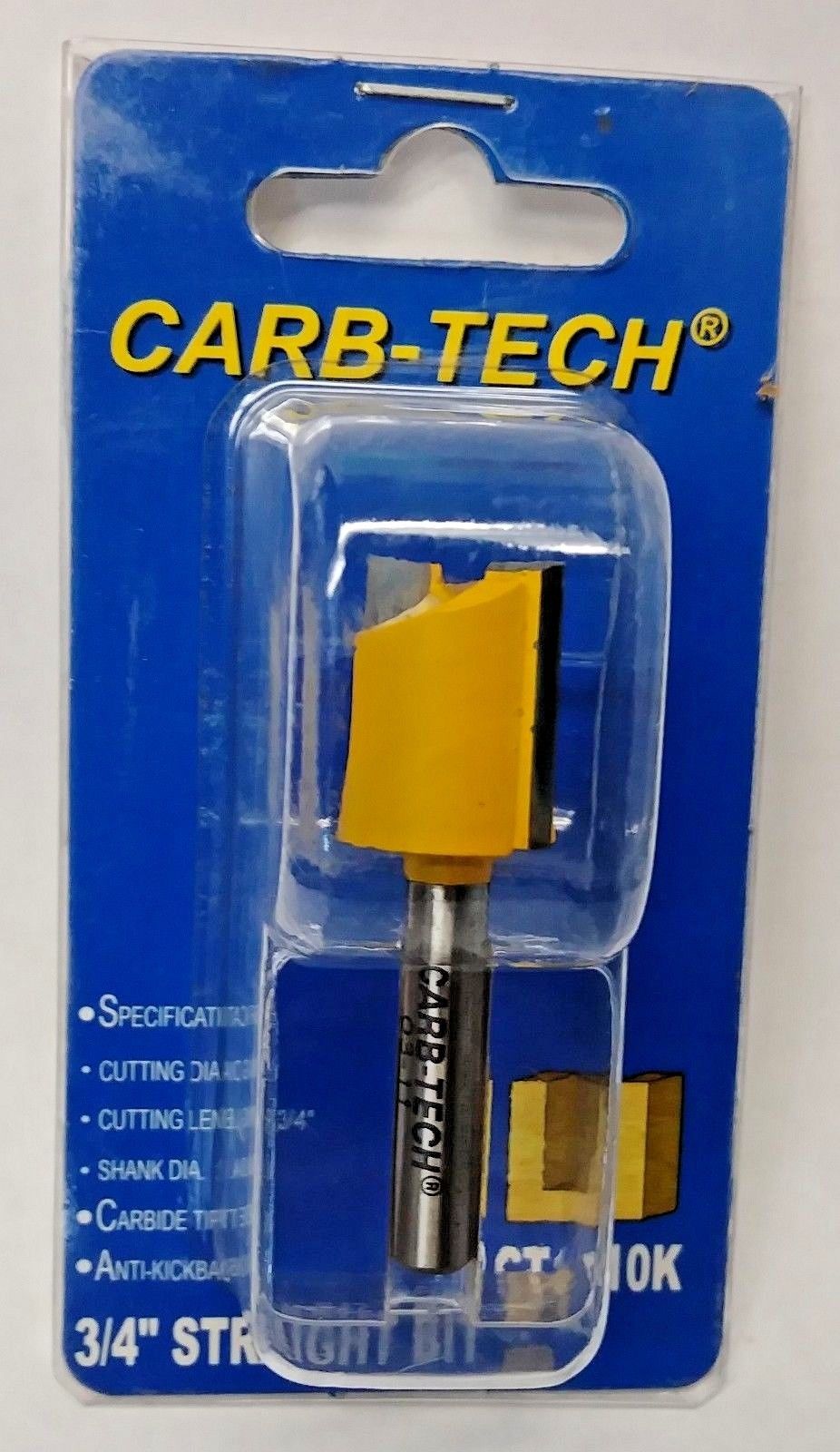 Carb-Tech CT1010K 3/4" Carbide Tipped Straight Router Bit