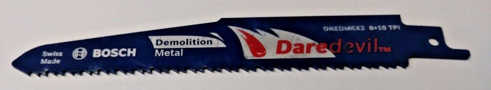 Bosch Daredevil DREDM6X2 6" x 8+10 TPI Metal Demolition Reciprocating Saw Blade