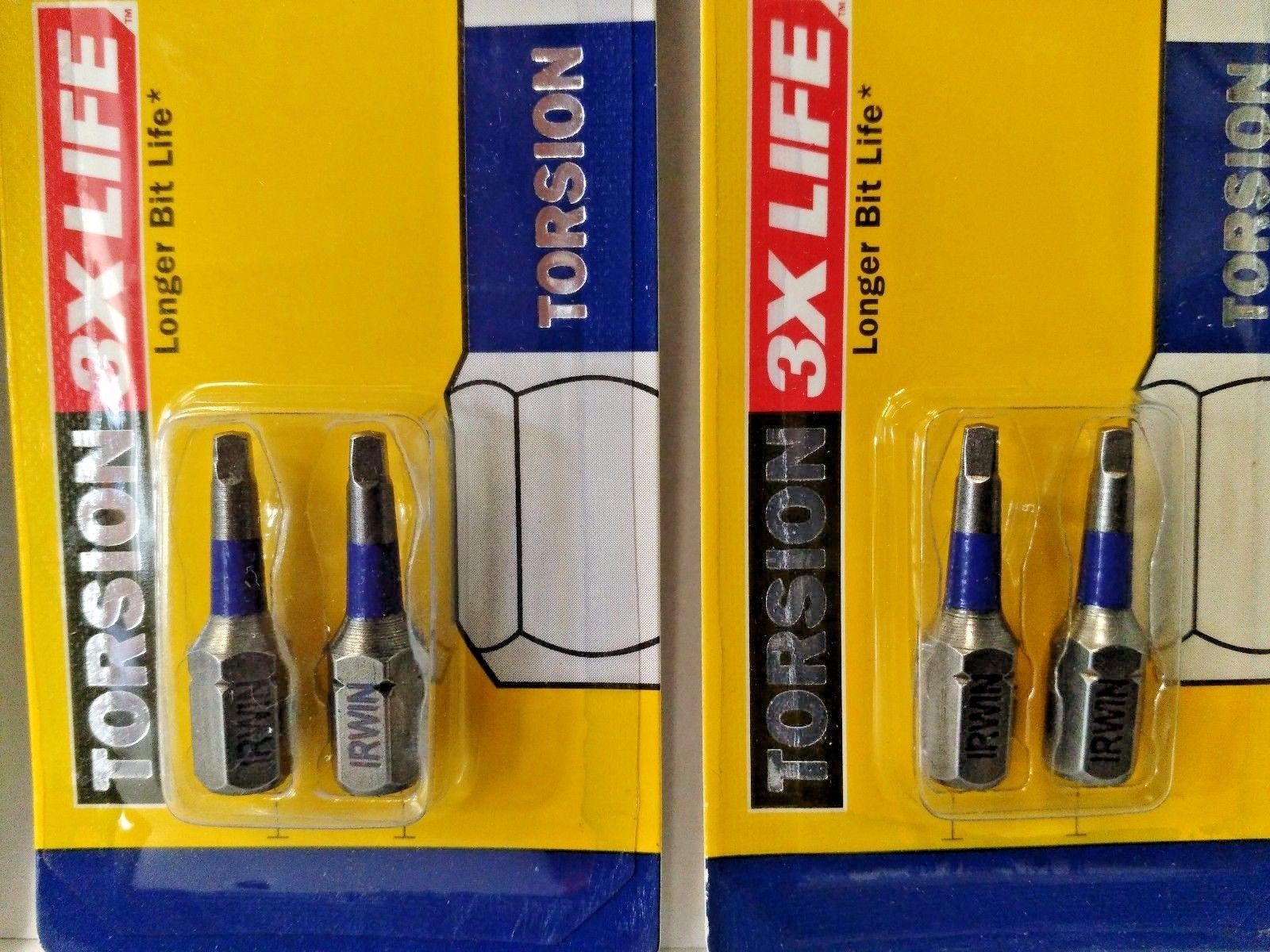Irwin 3053005 #1 x 1" Square Torsion Screwdriver Bit 3 Packs