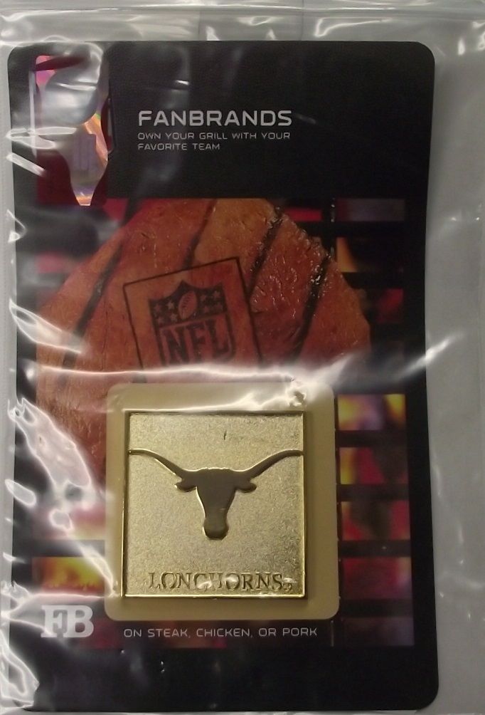 NCAA 10122 Texas Longhorns Team Logo Branding Plate FanBrand Barbecue Grill