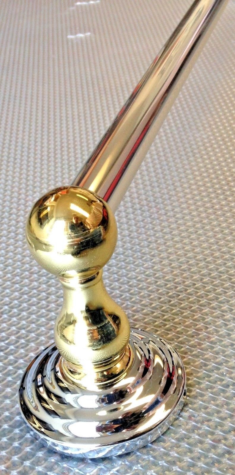 Taymor 04-CB6224 Brentwood 24" x 3/4" Towel Bar (Polished Chrome & Brass Color)