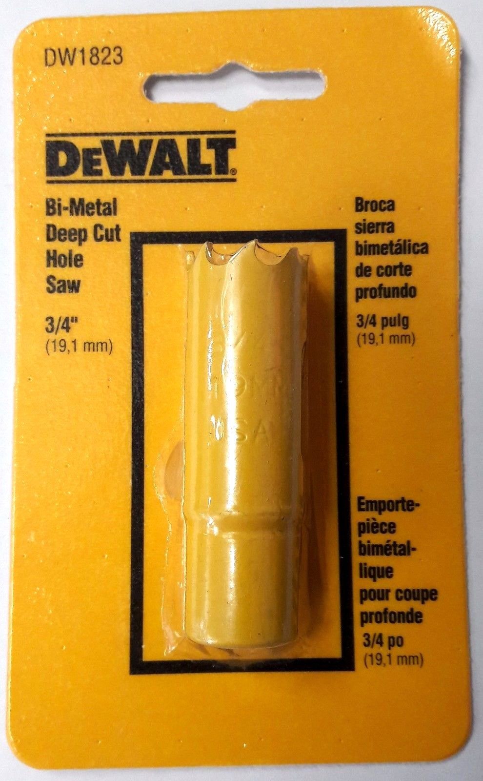 DeWalt DW1823 3/4" Bi-Metal Hole Saw USA