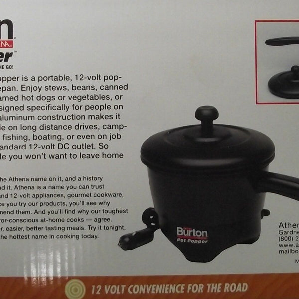 Max Burton 6920 12 Volt Pot Popper Saucepan Steamer Portable Cookware