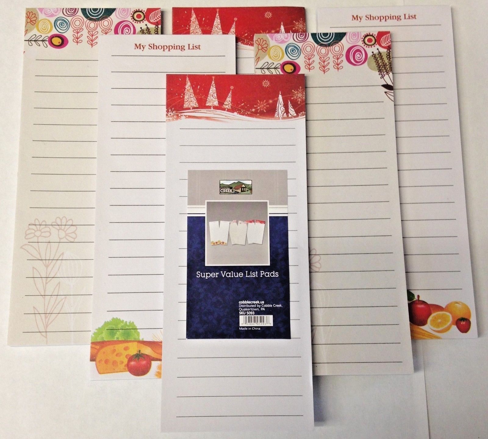 Super Value Magnetic Shopping List Pads 6 Pads 5093