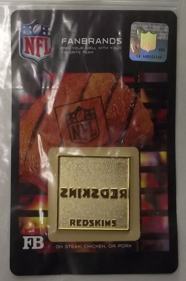 NFL 10145 Washington Redskins Team Logo Branding Plate FanBrand Barbecue Grill