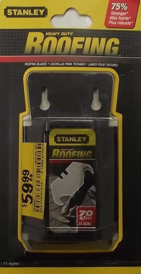 Stanley 11-939A 70 Pack Heavy Duty Roofing Blades Made In England