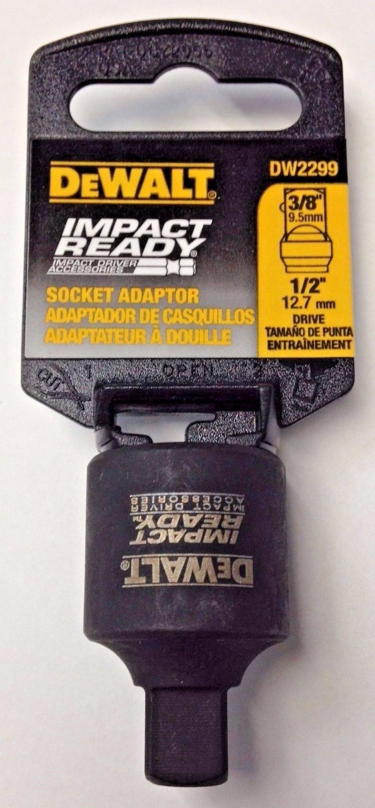 DeWalt DW2299 Impact Ready Socket Adapter 1/2" to 3/8"