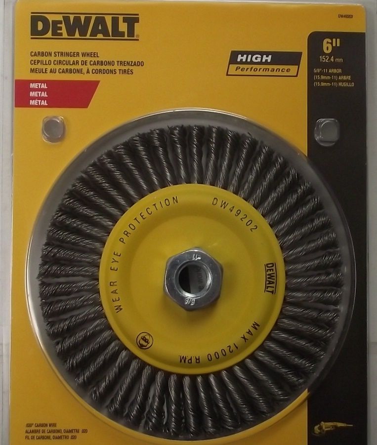 Dewalt DW49202 6" x 5/8"-11 Carbon Steel Stringer Wheel