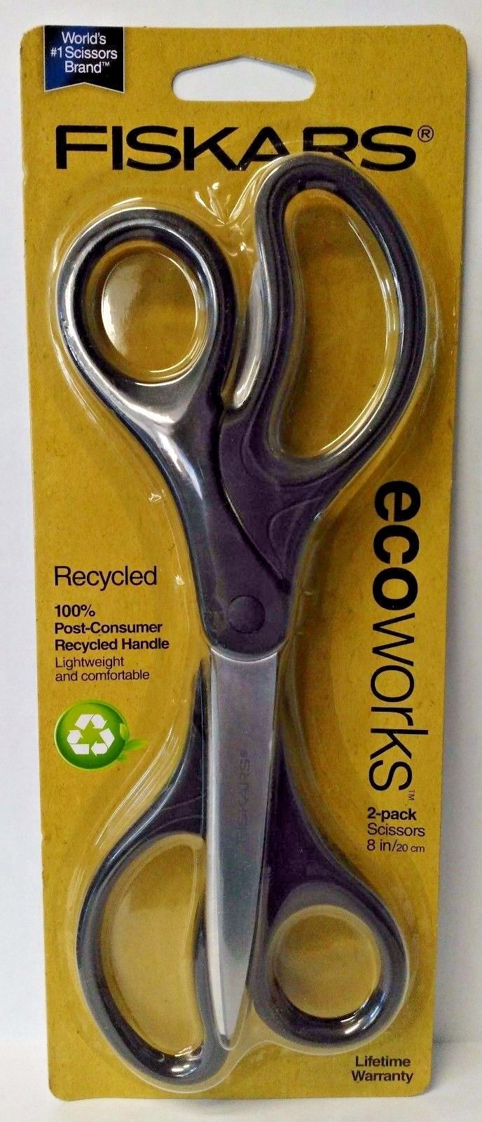 Fiskars 01-005086J 8" Recycled Scissors 2-Pack