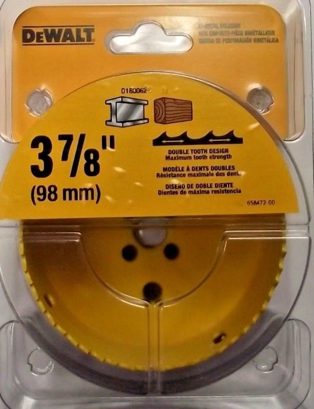 DEWALT D180062 3-7/8" Deep Cut Bi Metal Holesaw USA