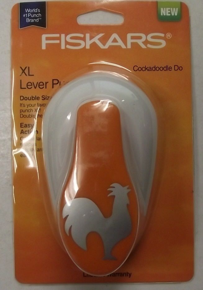 Fiskars Crafts 100050-1001 Lever Punch X-Large CockaDoodle Do