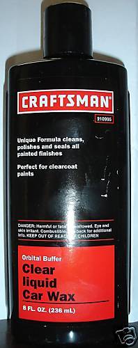 Craftsman 10995 High Quality Clear Liquid Car Wax USA **CLEARANCE**