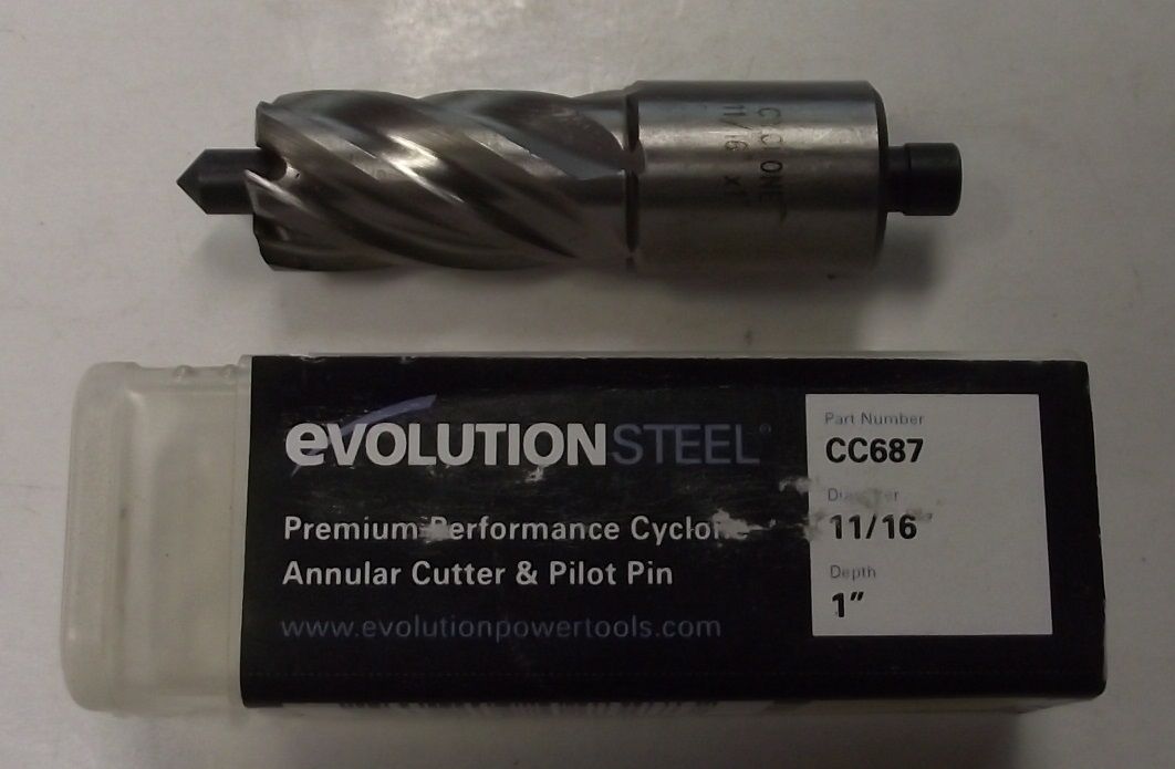 Evolution CC687 CYCLONE Annular Cutter Bit 11/16" Diameter Pilot Pin England