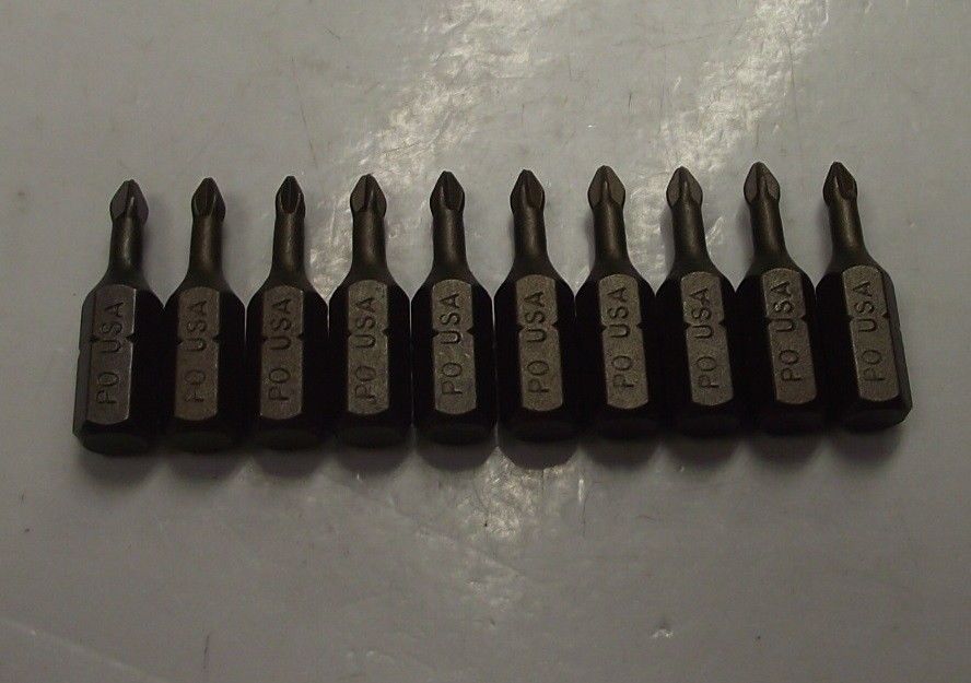 Bosch 45143 #0 Gold Power Insert Screw Tips 10pcs. 1609433663 USA